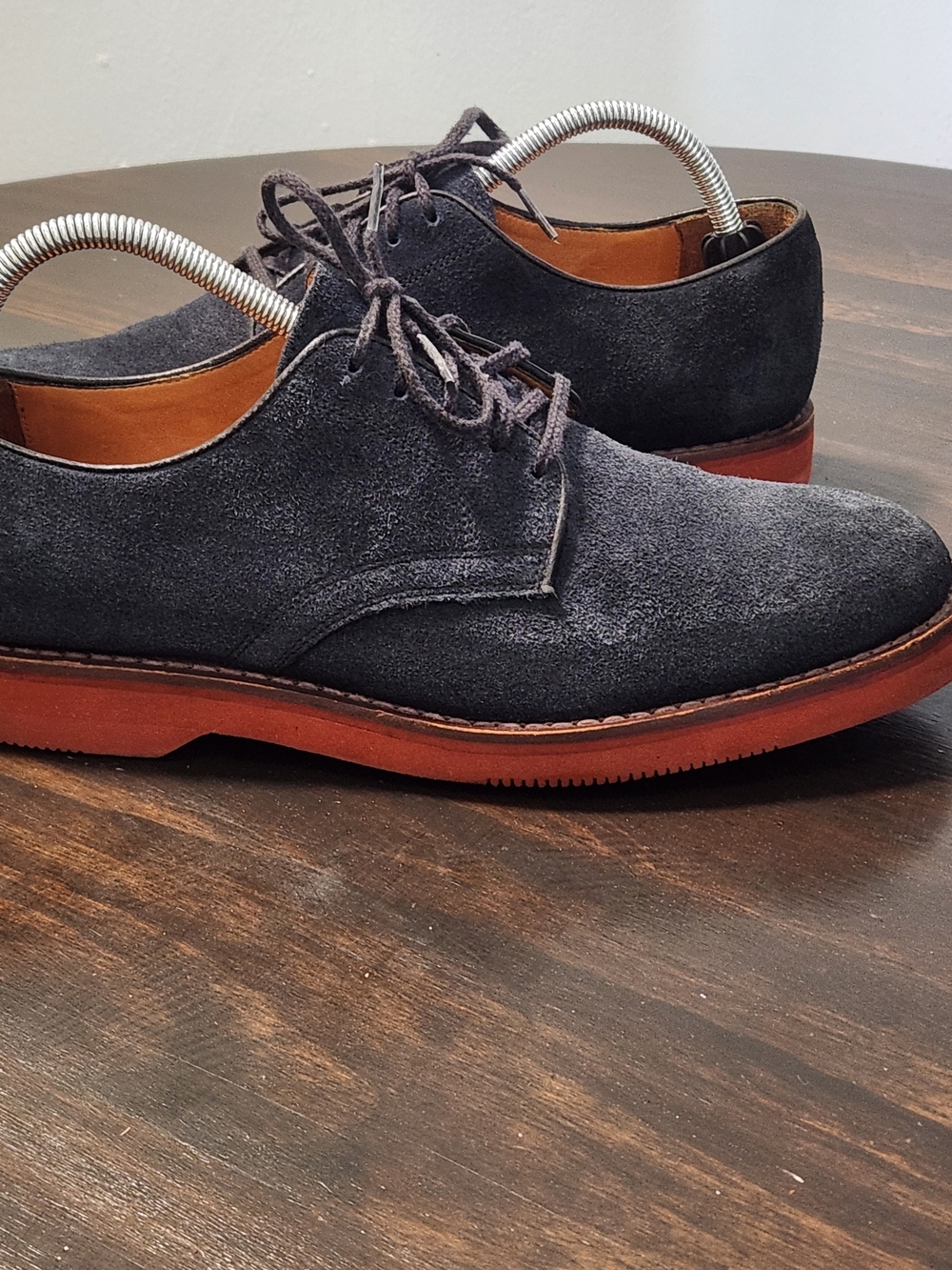 Cole Haan Country Derby Shoes Men’s 9D Blue Suede Lace Up Plain Toe Dress Casual - Picture 3 of 10